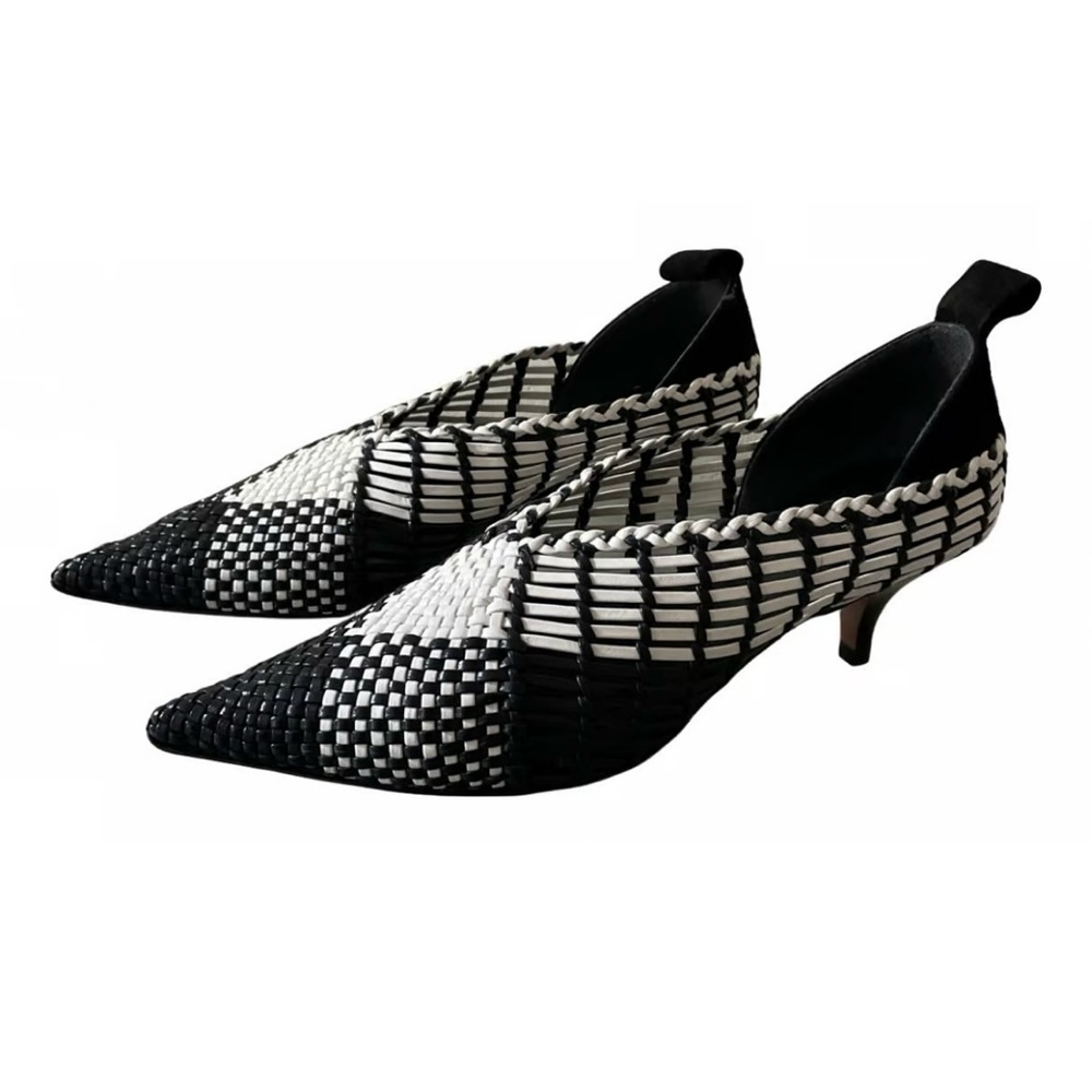 Céline Woven Kitten Heels